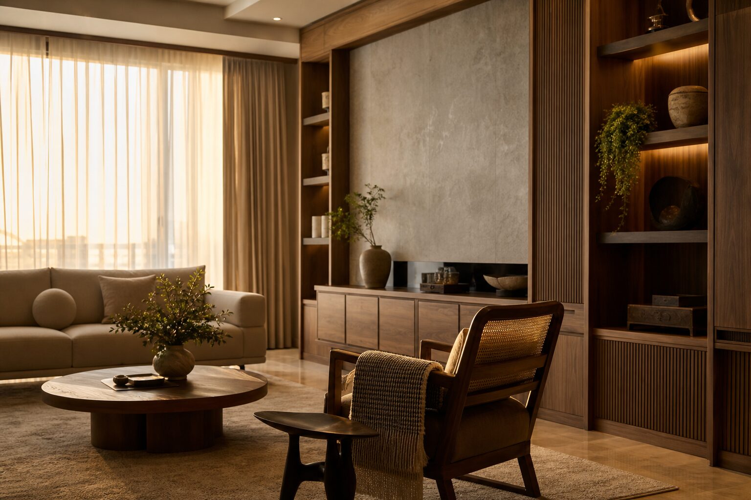 A warm, finished living space by Carpenova